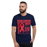 February Marfan Syndrome Awareness Month/WARRIOR Tie Dye Print Short-Sleeve T-Shirt