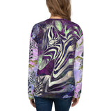 Purple Aztec Zebras All Over Print Unisex Sweatshirt