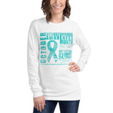 October Dysautonomia Month Watercolor Print Unisex Long Sleeve Tee