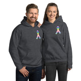 Rainbow Watercolor Awareness Creates Change Two Sided Unisex Hoodie