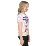In A World Of Unicorns Be A Zebra/Pink Ribbon All Over Print Kids T-Shirt