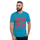 February Marfan Syndrome Awareness Month/WARRIOR Tie Dye Print Short-Sleeve T-Shirt