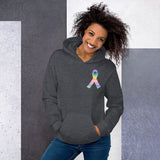 Rainbow Watercolor Awareness Creates Change Two Sided Unisex Hoodie
