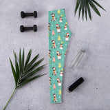 Mint Zebra Snowman Full Length Leggings