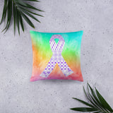 Ribbons on Ribbons/Purple Basic Pillow