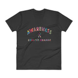 Awareness Creates Change Mosaic V-Neck T-Shirt