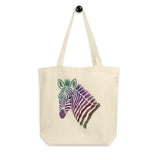 Zebra Head Zentangle Eco Tote Bag