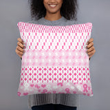 Ribbons on Ribbons/Pink Basic Pillow