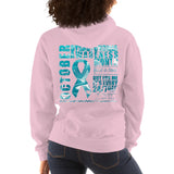 October Dysautonomia Awareness Month/WARRIOR Marble Print Unisex Hoodie