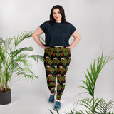 Santa Zebra All-Over Print Plus Size Leggings