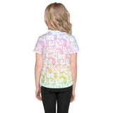 In A World Of Unicorns Be A Zebra/Green Ribbon All Over Print Kids T-Shirt