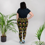 Santa Zebra All-Over Print Plus Size Leggings