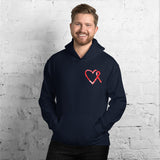 February Marfan Syndrome Awareness Month/SUPPORTER Marble Print Unisex Hoodie
