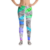 Zebra Stripes Mandala Leggings
