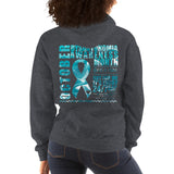 October Dysautonomia Awareness Month/WARRIOR Marble Print Unisex Hoodie