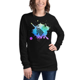 Zebra Splatter Twist Unisex Long Sleeve Tee