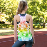 Strong Stronger Strongest Ribbons Women's Racerback Tank