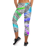 Zebra Stripes Mandala Capri Leggings