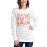 November CRPS/RSD Awareness Month Watercolor Print Unisex Long Sleeve Tee