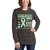 May Celiac Disease Awareness/SUPPORTER Watercolor Print Unisex Long Sleeve Tee