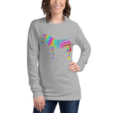 Rainbow Zebra Words Unisex Long Sleeve Tee