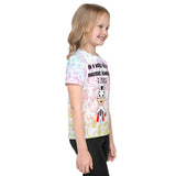 In A World Of Unicorns Be A Zebra/Green Ribbon All Over Print Kids T-Shirt