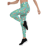 Mint Zebra Snowman Full Length Leggings