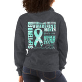 September Interstitial Cystitis Awareness/WARRIOR Marble Print Unisex Hoodie