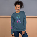 Chronic Hope Spoonspirations Ribbon Sleeve Print Unisex Sweatshirt