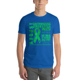 August Gastroparesis Awareness Month/WARRIOR Tie Dye Print Short-Sleeve T-Shirt