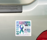 October is Dysautonomia Awareness Month 2020/Warrior Car Magnet