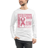 February Marfan Syndrome Awareness Month/WARRIOR Watercolor Print Unisex Long Sleeve Tee