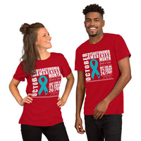 Two Sided Facts/October Dysautonomia Awareness Month Short-Sleeve Unisex T-Shirt