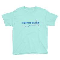 Awareness Starts Here/Blue Youth Short Sleeve T-Shirt