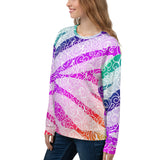 Light Whimsical Ribbon Stripes All Over Print Unisex Sweatshirt
