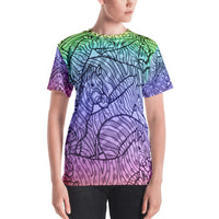 Zebra Zentangles All Over Print Women's T-shirt