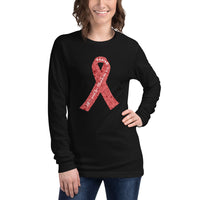 Christmas Cure Ribbon/Red Unisex Long Sleeve Tee