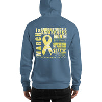 March Endometriosis Awareness Month/SUPPORTER Marble Print Unisex Hoodie