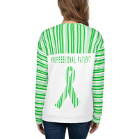 Professional Patient/Green All Over Print Unisex Sweatshirt