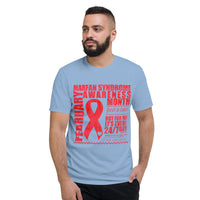 February Marfan Syndrome Awareness Month/WARRIOR Tie Dye Print Short-Sleeve T-Shirt