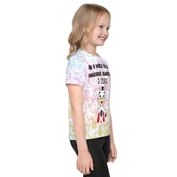 In A World Of Unicorns Be A Zebra/Turquoise Ribbon All Over Print Kids T-Shirt