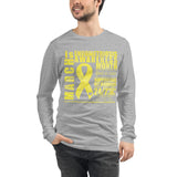 March Endometriosis Awareness Month/SUPPORTER Watercolor Print Unisex Long Sleeve Tee