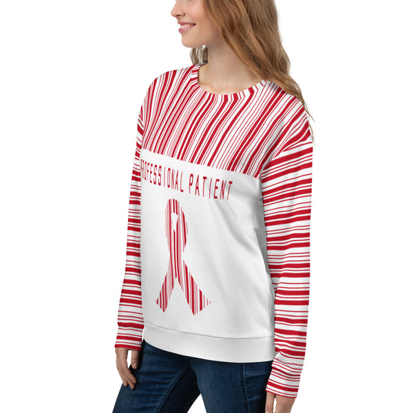 Professional Patient/Red All Over Print Unisex Sweatshirt