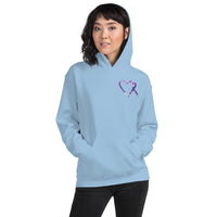 May Fibromyalgia Awareness Month/SUPPORTER Marble Print Unisex Hoodie