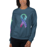 Chronic Hope Spoonspirations Ribbon Sleeve Print Unisex Sweatshirt