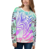 Rainbow Aztec Zebras All Over Print Unisex Sweatshirt