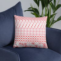 Ribbons on Ribbons/Red Basic Pillow