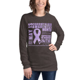May Fibromyalgia Awareness Month/SUPPORTER Watercolor Print Unisex Long Sleeve Tee