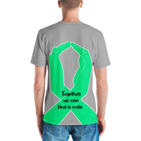 Brothers Don't Let Sisters Fight Alone/Green All Over Print Men's T-shirt