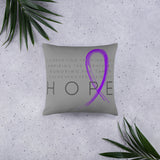 Two Sided Chronic Illness Hope/Purple Basic Pillow